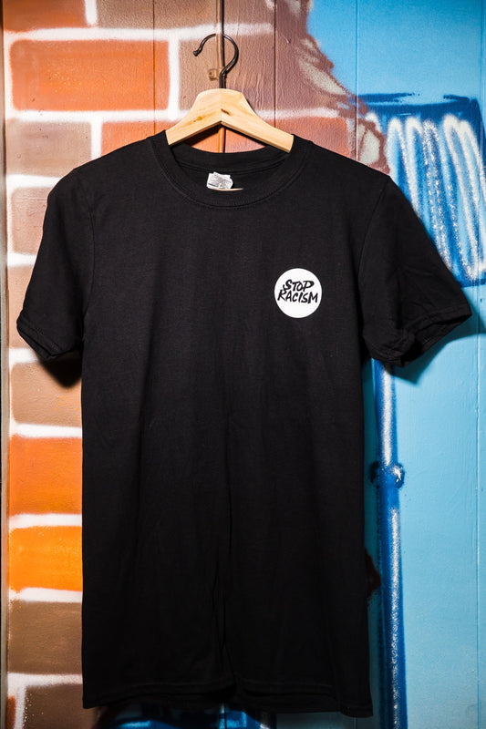 Stop Racism t-shirt (Black) designed by Paul Camo