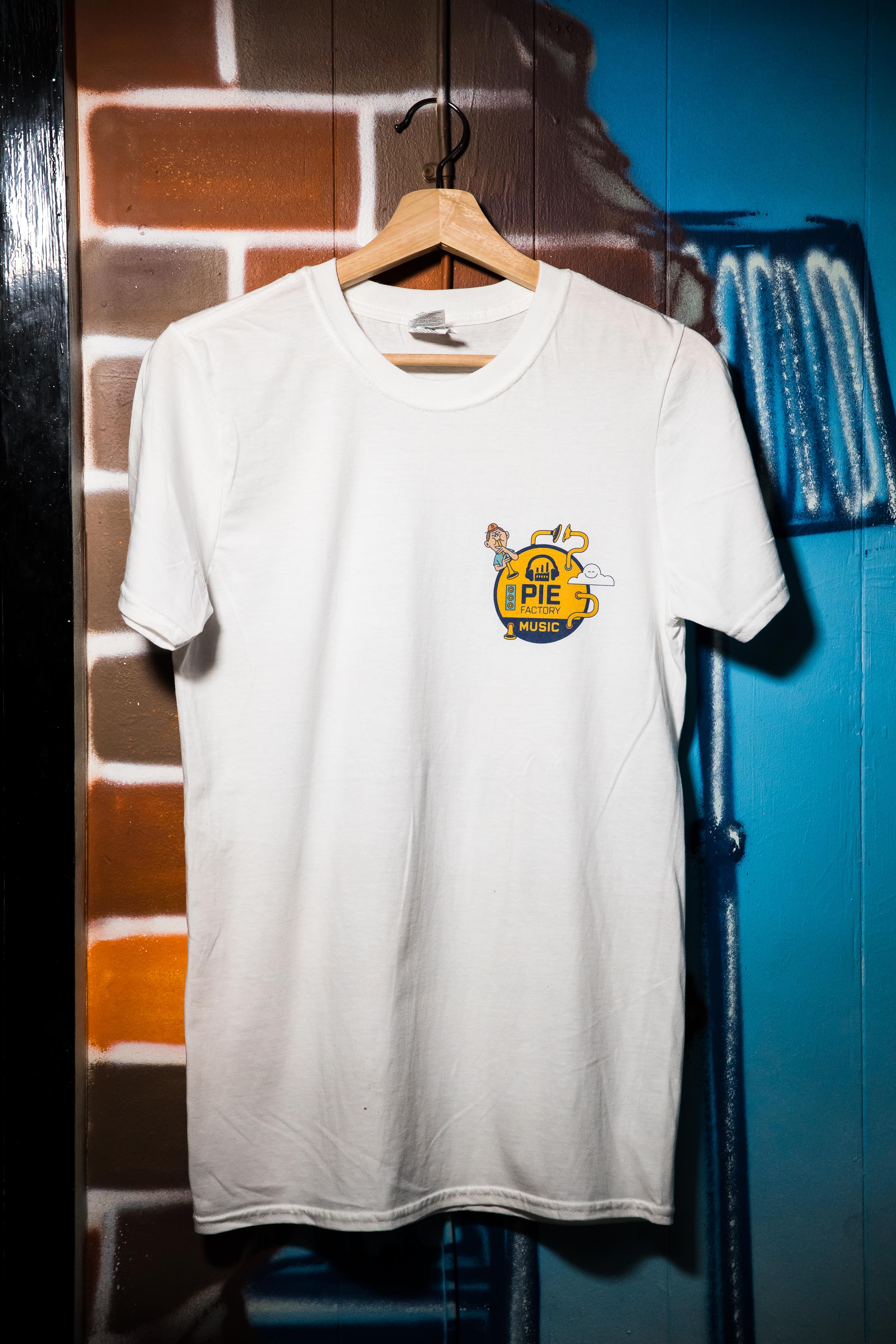 Pie Factory Music T-shirt designed by Rob Flowers